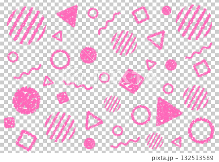 Crayon material: A pop background with geometric patterns 132513589