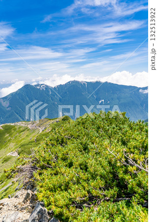 北岳の肩から見る鳳凰三山の観音ヶ岳 南アルプスの北岳登山 北岳の肩から見る鳳凰三山の観音ヶ岳 南アルプスの北岳登山 132513922