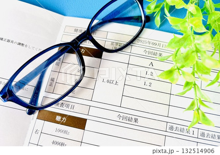視力検査の健康診断票 132514906