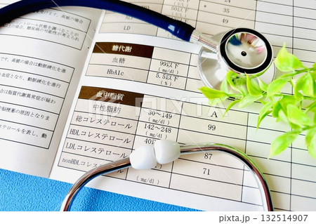 コレステロールと血液検査の健康診断 132514907