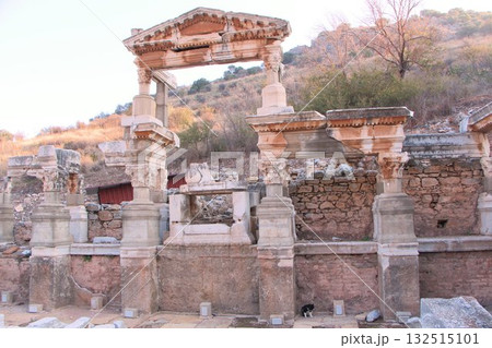 世界遺産トルコの観光名所、古代ギリシャ・古代ローマ時代のエフェソス遺跡 132515101