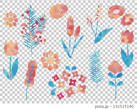 ナチュラル可愛い植物のイラスト 132515140