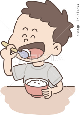 保育・福祉・教育向け|男の子のポーズ集 【食べる男の子】 保育・福祉・教育向け|男の子のポーズ集 【食べる男の子】 132515253