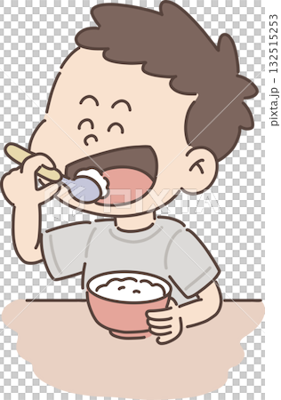 保育・福祉・教育向け|男の子のポーズ集 【食べる男の子】 保育・福祉・教育向け|男の子のポーズ集 【食べる男の子】 132515253