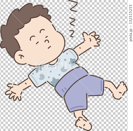 保育・福祉・教育向け|男の子のポーズ集 【寝る男の子】 保育・福祉・教育向け|男の子のポーズ集 【寝る男の子】 132515255