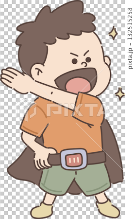 For childcare, welfare, and education | Boys' pose collection [Boys playing hero games] 132515258