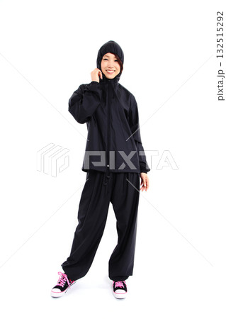 サウナスーツを着た女性 132515292