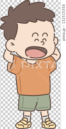 用於育兒、福利和教育 | 男孩的姿勢集錦 [笑男孩] 132515358