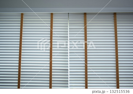 white window blinds in home, object for decorate interior of house white window blinds in home, object for decorate interior of house 132515536