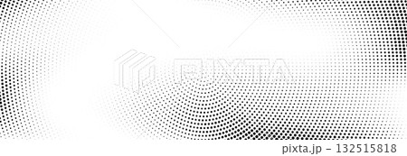 Radial dotted noise gradient texture. Concentric halftone grain background. Rough dot fading overlay wallpaper. Vector comic grit pattern. Cartoon pop art backdrop for poster, banner, cover, print 132515818
