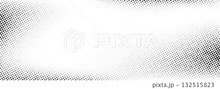 Dotted noise gradient texture. Fading grunge gradation background. Black retro halftone wallpaper. Rasterized pixelated cartoon backdrop. Vector comic pop art overlay in manga and anime style 132515823