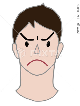 成人男性のベクターイラスト1 -怒りカラー 132516092