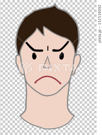 成人男性のベクターイラスト1 -怒りカラー 132516092