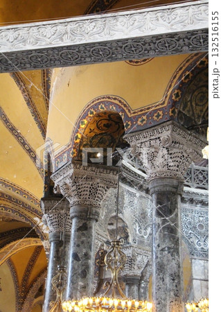 トルコ、イスタンブールの観光名所、ブルーモスク、アヤソフィア 132516155