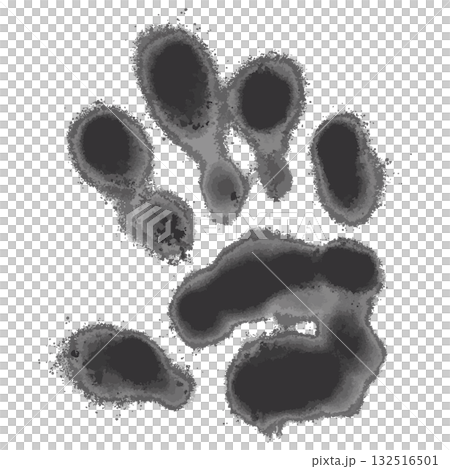Scary handprint silhouette with blood splatter Scary handprint silhouette with blood splatter 132516501