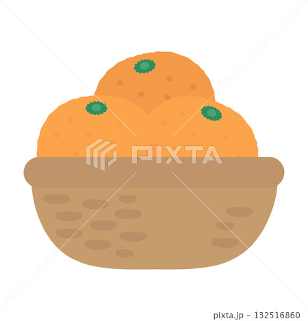 かごに入ったみかん イラスト かごに入ったみかん イラスト 132516860