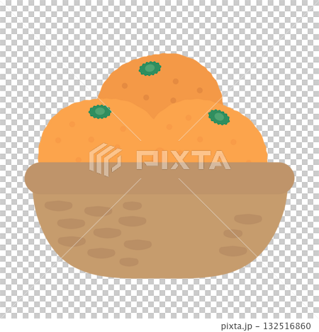 かごに入ったみかん イラスト かごに入ったみかん イラスト 132516860