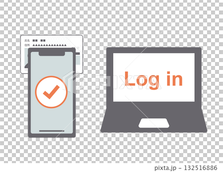 使用智慧型手機讀取個人編號卡登入的示意圖 132516886