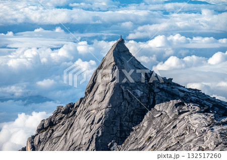 View of an iconic peak named South Peak (3929 m) on Mt.Kinabalu, Malaysia. View of an iconic peak named South Peak (3929 m) on Mt.Kinabalu, Malaysia. 132517260