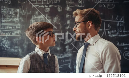 Teacher and Student Sharing a Moment. 132518101