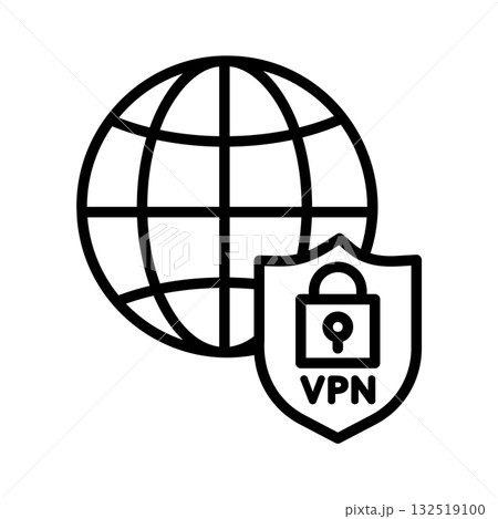インターネットゲートウェイのアイコン。盾と錠で守られています。 インターネットゲートウェイのアイコン。盾と錠で守られています。 132519100