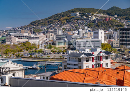 《長崎県》長崎市・坂の街並み 《長崎県》長崎市・坂の街並み 132519146