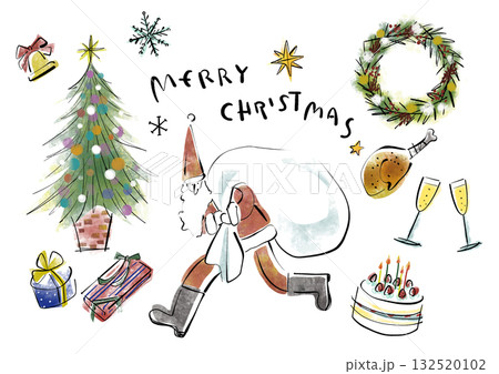 クリスマスをイメージしたクリスマスのイラスト 132520102