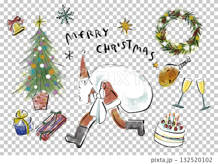 クリスマスをイメージしたクリスマスのイラスト 132520102