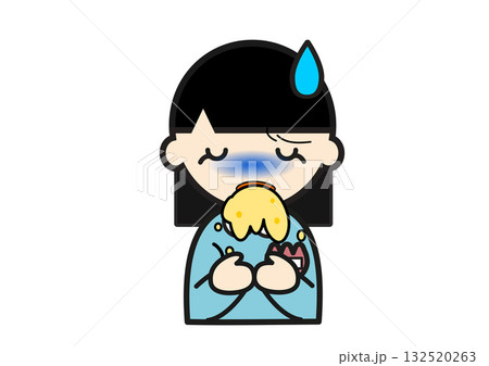 吐く幼稚園児の女の子 吐く幼稚園児の女の子 132520263