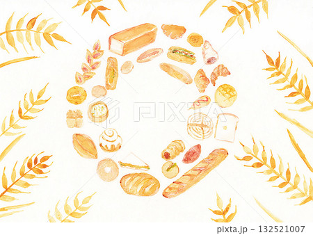 パンの壁紙による背景パターン パンの壁紙による背景パターン 132521007