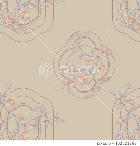 Abstract beautiful flowers and patterns illustration 132521265