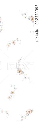 Abstract beautiful watercolor floral vintage illustration 132521398