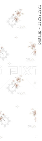 Abstract beautiful watercolor floral vintage illustration 132521521