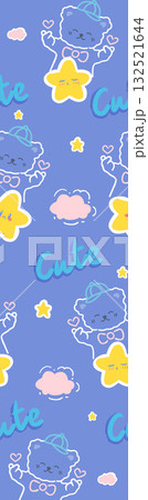 Abstract beautiful watercolor floral pattern illustration 132521644