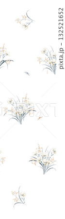 Abstract beautiful watercolor floral pattern illustration 132521652