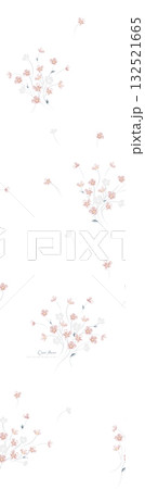 Abstract beautiful watercolor floral pattern illustration 132521665