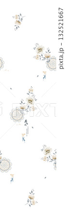 Abstract beautiful watercolor floral pattern illustration 132521667