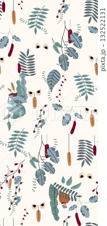 Abstract beautiful watercolor floral pattern illustration 132522131