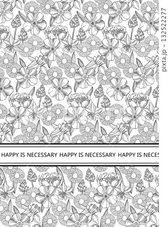 Abstract beautiful watercolor floral pattern illustration 132522277