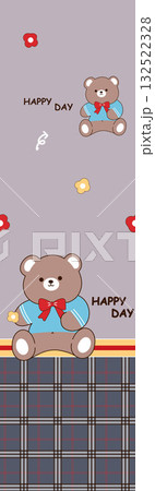 Abstract beautiful watercolor floral pattern illustration 132522328