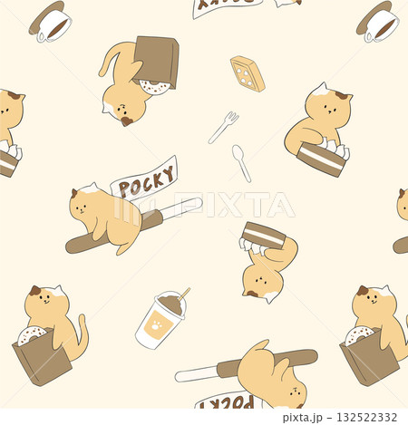 Abstract beautiful watercolor floral pattern illustration 132522332