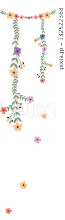 Abstract beautiful watercolor floral pattern illustration 132522368