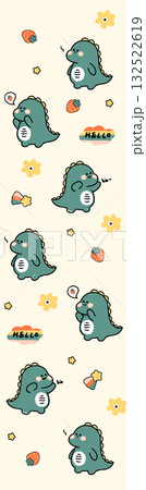 Abstract beautiful watercolor floral pattern illustration 132522619