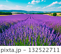 広大なラベンダー畑　北海道 132522711