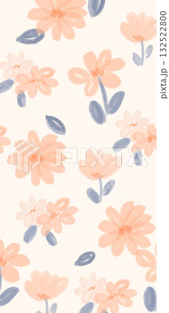 Abstract patterns and beautiful watercolor floral illustrations 132522800