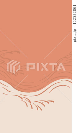 Abstract patterns and beautiful watercolor floral illustrations 132522861