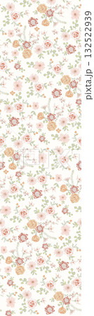 Abstract patterns and beautiful watercolor floral illustrations 132522939
