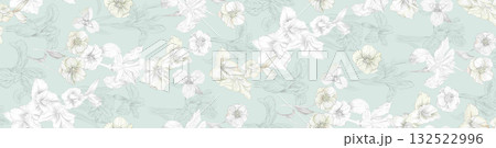 Abstract patterns and beautiful watercolor floral illustrations Abstract patterns and beautiful watercolor floral illustrations 132522996