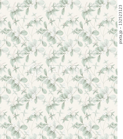 Abstract patterns and beautiful watercolor floral illustrations 132523123