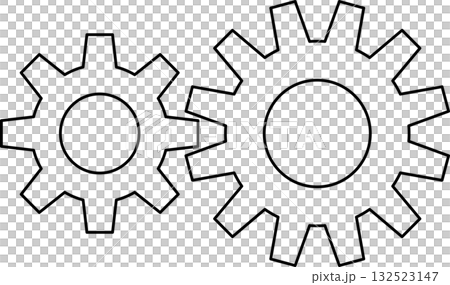 Simple gear icon Simple gear icon 132523147